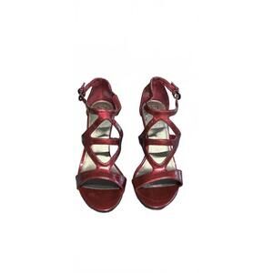 Via Neroli Women's 4" Red Strappy High Heel Sandals Size 7.5
